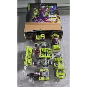 NBK Devastator 6-in-1 Combiner Robot Green Construction Set Open Box
